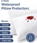 BBEE SOLUTIONS Queen Pillow Protectors with Zipper – Set of 2 Bed Bug & Dust Mite Proof Pillow Covers