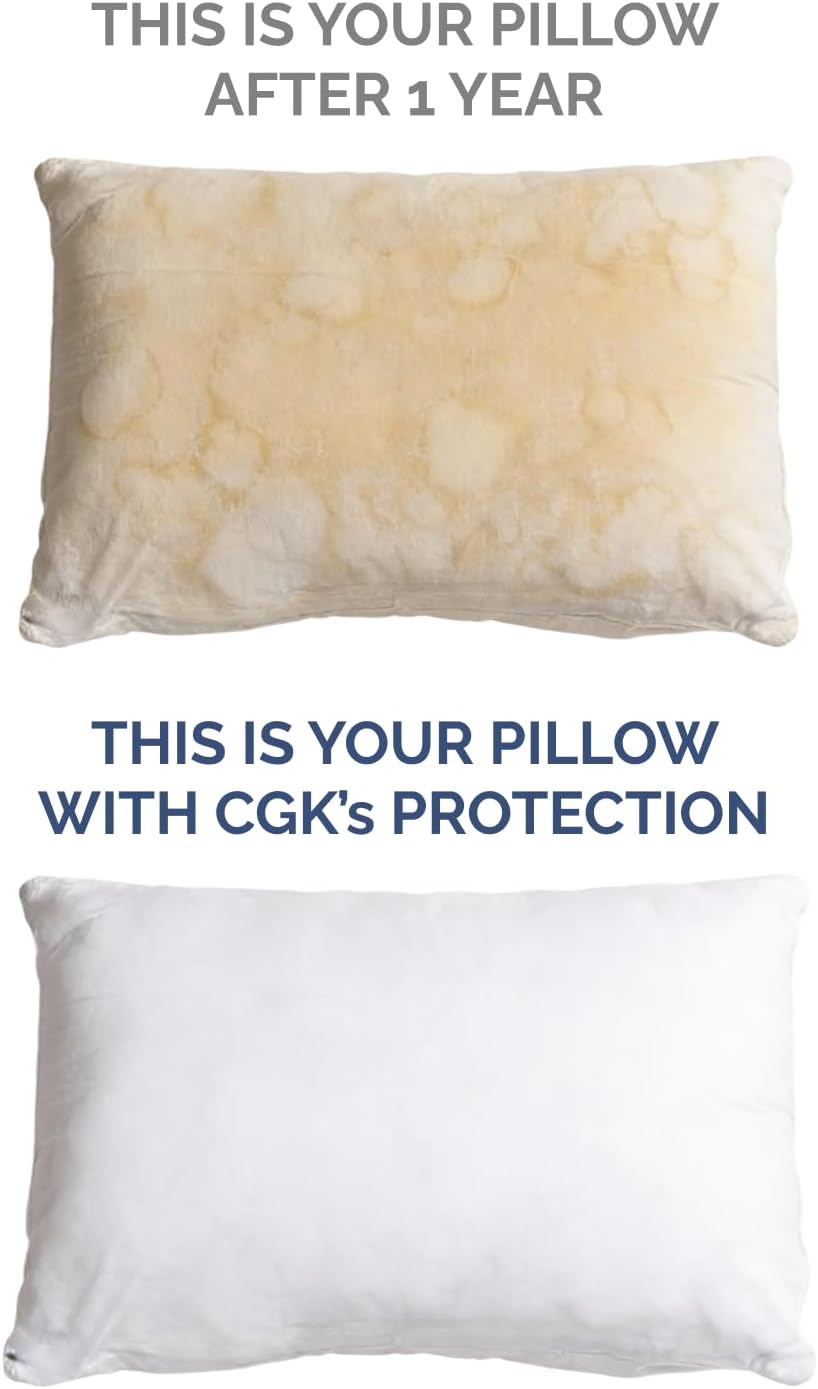 BBEE SOLUTIONS Queen Pillow Protectors with Zipper – Set of 2 Bed Bug & Dust Mite Proof Pillow Covers
