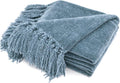 BBEE SOLUTIONS Soft Chenille Throw Blanket with Fringe Tassels – Cozy Decorative Blanket for Sofa, Couch & Bed